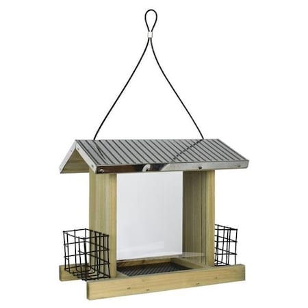 Natures Way Bird Products Natures Way Bird Products WWGF2 3 qt. Galvanized Weathered Hopper Feeder - 11 x 12.5 x 6 in. WWGF2